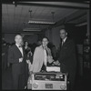George Balanchine with Lincoln Kirstein and members of New York City Ballet, returning to New York City after performing in England