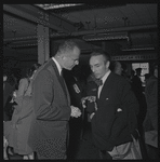George Balanchine with Lincoln Kirstein and members of New York City Ballet, returning to New York City after performing in England