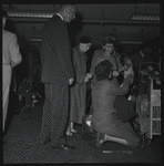 George Balanchine with Lincoln Kirstein and members of New York City Ballet, returning to New York City after performing in England