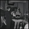 George Balanchine, backstage after Capriccio Brillante, with Maria Tallchief and Andre Eglevsky