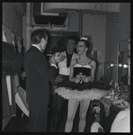 George Balanchine, backstage after Capriccio Brillante, with Maria Tallchief and Andre Eglevsky