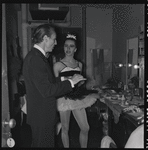 George Balanchine backstage after Capriccio Brillante with Maria Tallchief