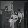 Newbold Morris with Maria Tallchief and Andre Eglevsky backstage after Capriccio Brillante.