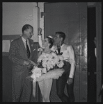 Newbold Morris with Maria Tallchief and Andre Eglevsky backstage after Capriccio Brillante