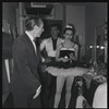 George Balanchine backstage after Capriccio Brillante with Maria Tallchief and Andre Eglevsky