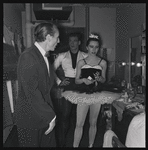 George Balanchine backstage after Capriccio Brillante with Maria Tallchief and Andre Eglevsky