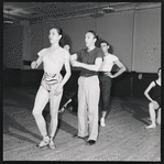 George Balanchine rehearsing Capriccio Brillante with Maria Tallchief and Andre Eglevsky