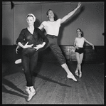 Andre Eglevsky rehearsing Capriccio Brillante with Irene Larsson and Constance Garfield