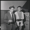 Jerome Robbins, with Jean Babilée after a performance of Balanchine's Tyl Ulenspiegel at the City Center