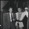 Jerome Robbins, with Jean Babilée after a performance of Balanchine's Tyl Ulenspiegel at the City Center