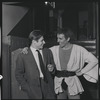 Jerome Robbins, with Jean Babilée after a performance of Balanchine's Tyl Ulenspiegel at the City Center