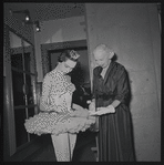 Ruth St. Denis backstage at the City Center with Maria Tallchief