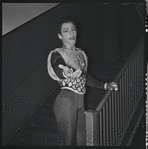 Francisco Moncion on stairs backstage at the City Center