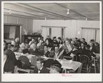 Members of the Loomis Fruit Association cooperative and their wives at dinner after fortieth annual meeting. Loomis, Placer County, California