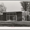 Community building of the Yuba City farm workers' camp. Yuba City, California