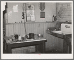 Corner of kitchen of "broke and in debt" fruit farmer. Placer County, California