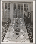 Table. Dinner of the Loomis Fruit Association. Loomis, Placer County, California