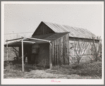 Building of old Virginia City now used as barn. Placer County, California