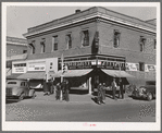 Chain stores on main street of La Junta, Colorado