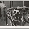 Setting up the pins in Negro bowling alley. Chicago, Illinois