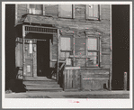 Front of house on Federal Street in Negro section of Chicago, Illinois
