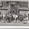 Entrance to high school. Southside of Chicago, Illinois