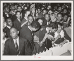 Detail of crowd watching the orchestra at the Savoy Ballroom. Chicago, Illinois