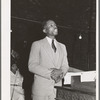 Solo at the Pentecostal church. Chicago, Illinois
