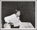 Member of the Pentecostal church testifying. Chicago, Illinois
