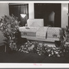 Before funeral services in undertaking parlor. Southside of Chicago, Illinois