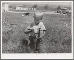 Son of Mr. Browning with his pet goat. Mr. Browning in a FSA (Farm Security Administration) rehabilitation borrower living at Dead Ox Flat, Malheur County, Oregon