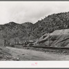Pile of tailing from gold mill, defunct. Idaho Springs, Colorado