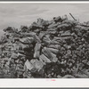 Pile of wood on farm of Mr. Free, FSA (Farm Security Administration) rehabilitation borrower. Dead Ox Flat, Malheur County, Oregon