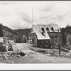 Main street of Bourne, ghost mining town. Oregon