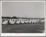 Tents of FSA (Farm Security Administration) migratory labor camp mobile unit. Wilder, Idaho