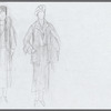 The Bay at Nice: uncolored draft costume sketches, likely for Valentina
