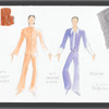 Besame: costume sketches for Yarden Aronen and Solomon Matea