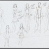 Besame: uncolored draft sketches for costumes