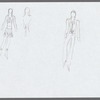 Besame: uncolored draft sketches for costumes