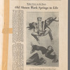 "Old Shawn Work Springs to Life," article attached to Birds of Sorrow costume design for Glen Tetley