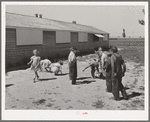 Schoolchildren playing at recess at the FSA (Farm Security Administration) farm workers' camp. Caldwell, Idaho