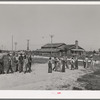 Schoolchildren playing at recess at the FSA (Farm Security Administration) farm workers' camp. Caldwell, Idaho