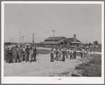 Schoolchildren playing at recess at the FSA (Farm Security Administration) farm workers' camp. Caldwell, Idaho