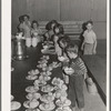 Lunch for schoolchildren at the FSA (Farm Security Administration) farm workers' camp. Caldwell, Idaho