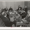 Meeting of managers of the FSA (Farm Security Administration) migratory labor camps in Idaho, both permanent and mobile. Caldwell camp, Idaho