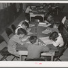 Schoolchildren at the FSA (Farm Security Administration) farm workers' camp. Caldwell, Idaho