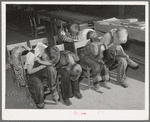 Schoolchildren playing a game at the FSA (Farm Security Administration) farm workers' camp. Caldwell, Idaho
