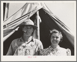 Newly-arrived farmer and his wife on the Vale-Owyhee irrigation project. Malheur County, Oregon. He tried to get a FSA (Farm Security Administration) loan, but was refused and says it'll be harder without the loan but he guesses he'll make it