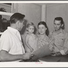 People requesting information and registering at the office of the FSA (Farm Security Administration) trailer camp for defense workers. San Diego, California