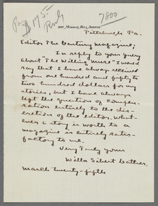 Willa Cather collection of papers